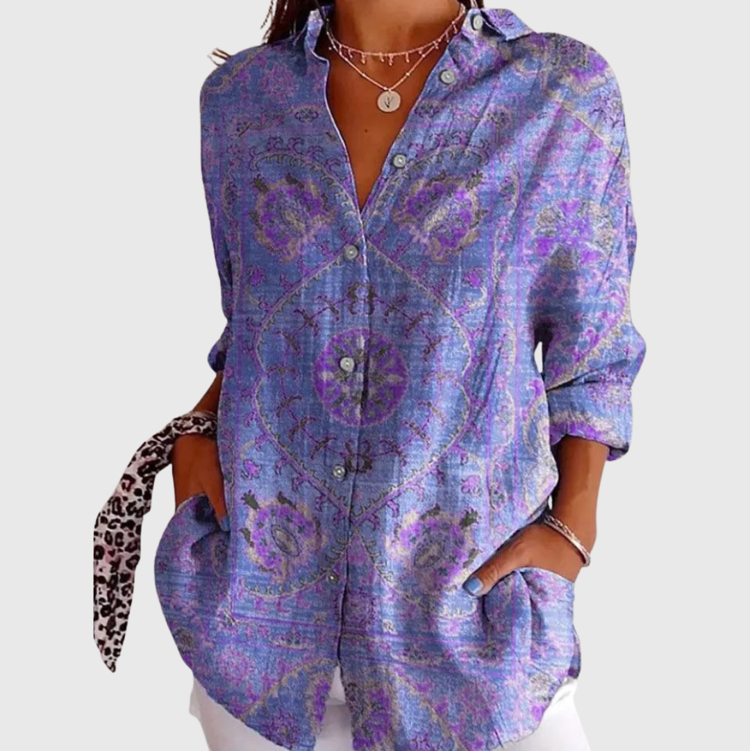 Arabella | Women's Lightweight Printed Blouse — Willow & Wren Melbourne