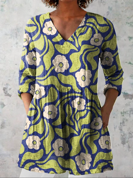 Caroline | Women's Long V-Neck Blouse — Willow & Wren Melbourne