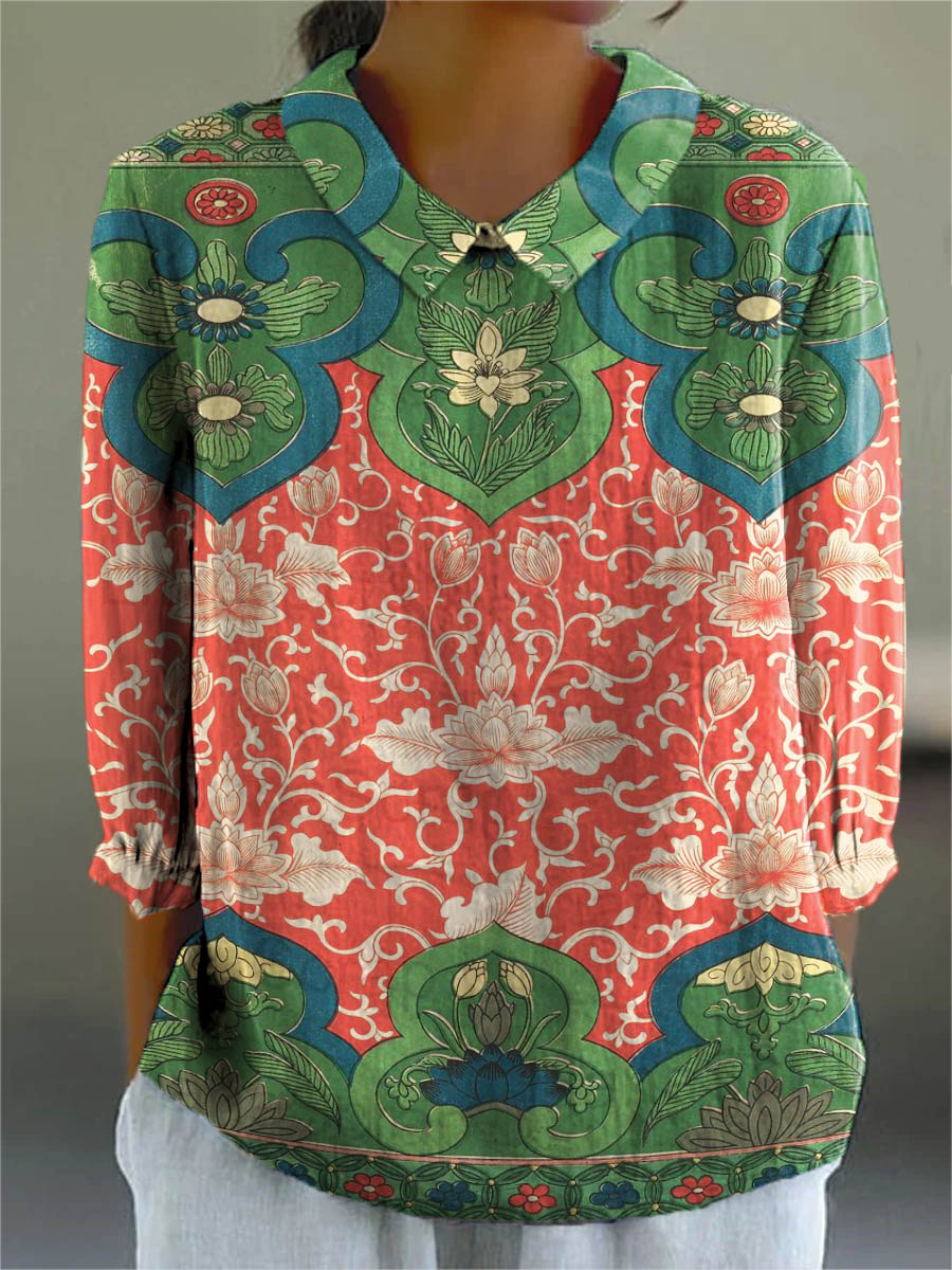 Faye | Women's Printed Blouse — Willow & Wren Melbourne