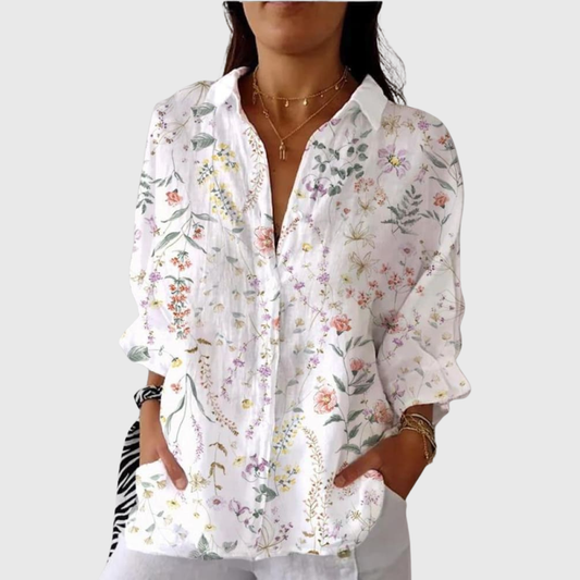 Adelaide | Women's Lightweight Printed Blouse — Willow & Wren Melbourne