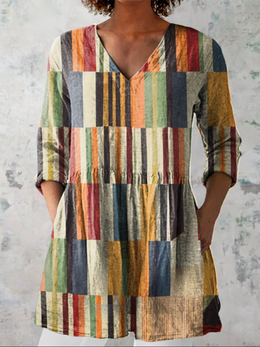 Louise | Women's Long V-Neck Blouse — Willow & Wren Melbourne