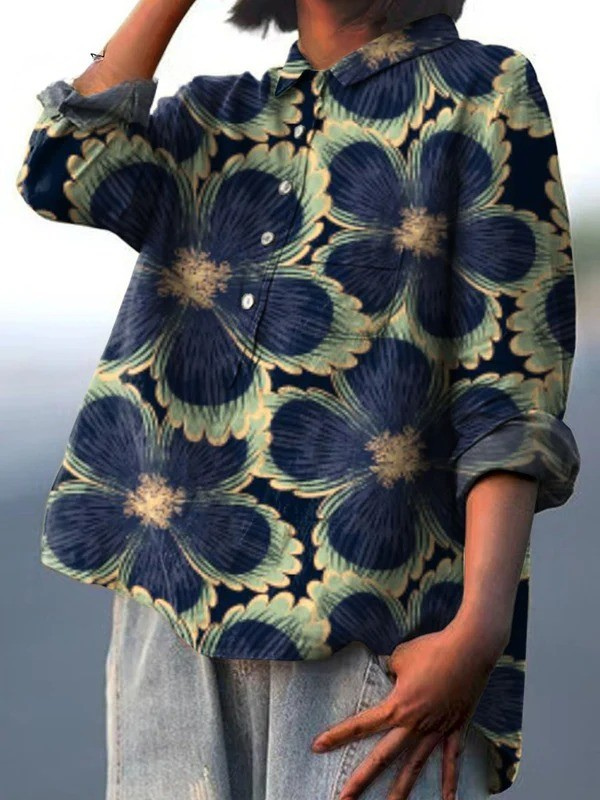 Martha | Women's Floral Relaxed Blouse — Willow & Wren Melbourne