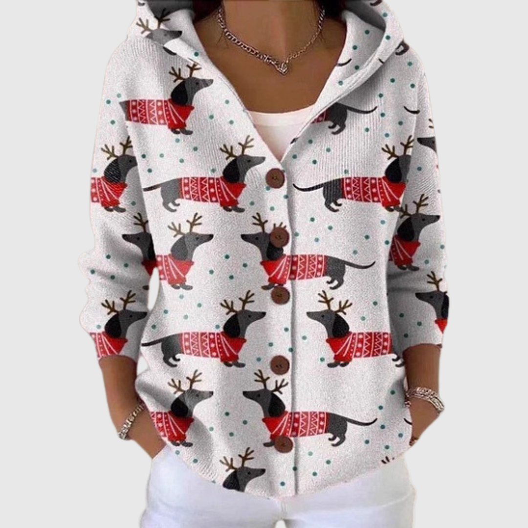 Catherine | Women's Comfortable Knitted Hooded Cardigan — Willow & Wren Melbourne