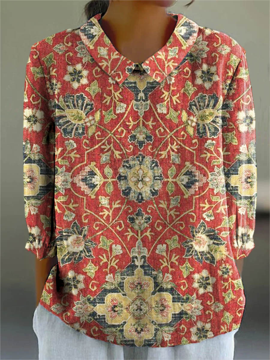 Janet | Women's Printed Blouse — Willow & Wren Melbourne