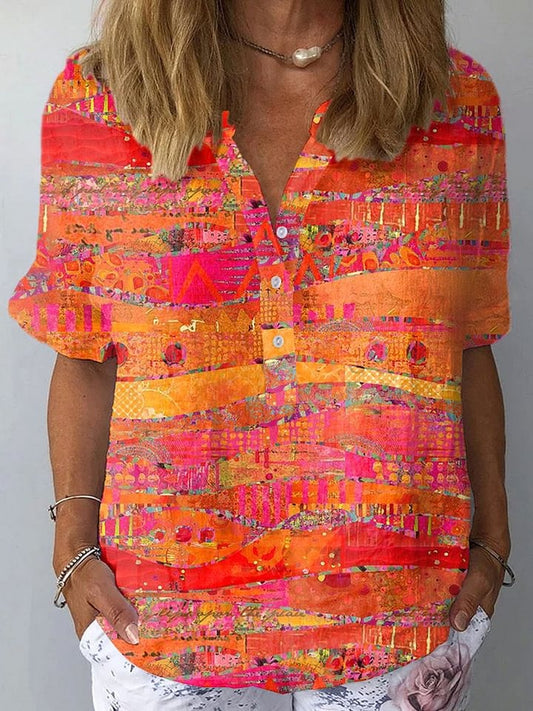 Sophia | Women's Printed Blouse — Willow & Wren Melbourne
