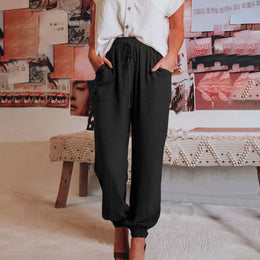 Louise | Women's Elegant Drawstring Trousers — Willow & Wren Melbourne