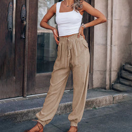 Louise | Women's Elegant Drawstring Trousers — Willow & Wren Melbourne