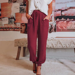Louise | Women's Elegant Drawstring Trousers — Willow & Wren Melbourne