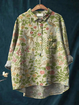 Lottie | Women's Floral Printed Animal-Print Relaxed T-Shirt — Willow & Wren Melbourne
