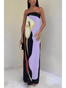 Una | Women's Printed Animal-Print Maxi Sleeveless Dress — Willow & Wren Melbourne