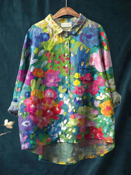 Rose | Women's Floral Relaxed Blouse — Willow & Wren Melbourne