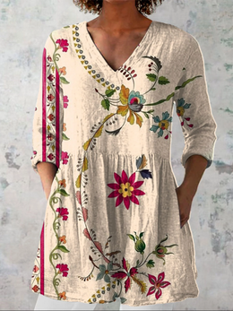 Willow | Women's Long V-Neck Blouse — Willow & Wren Melbourne