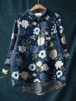 Martha | Women's Floral Printed Relaxed Blouse — Willow & Wren Melbourne
