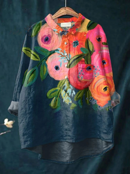 Martha | Women's Floral Printed Relaxed T-Shirt — Multicolour — Willow & Wren Melbourne