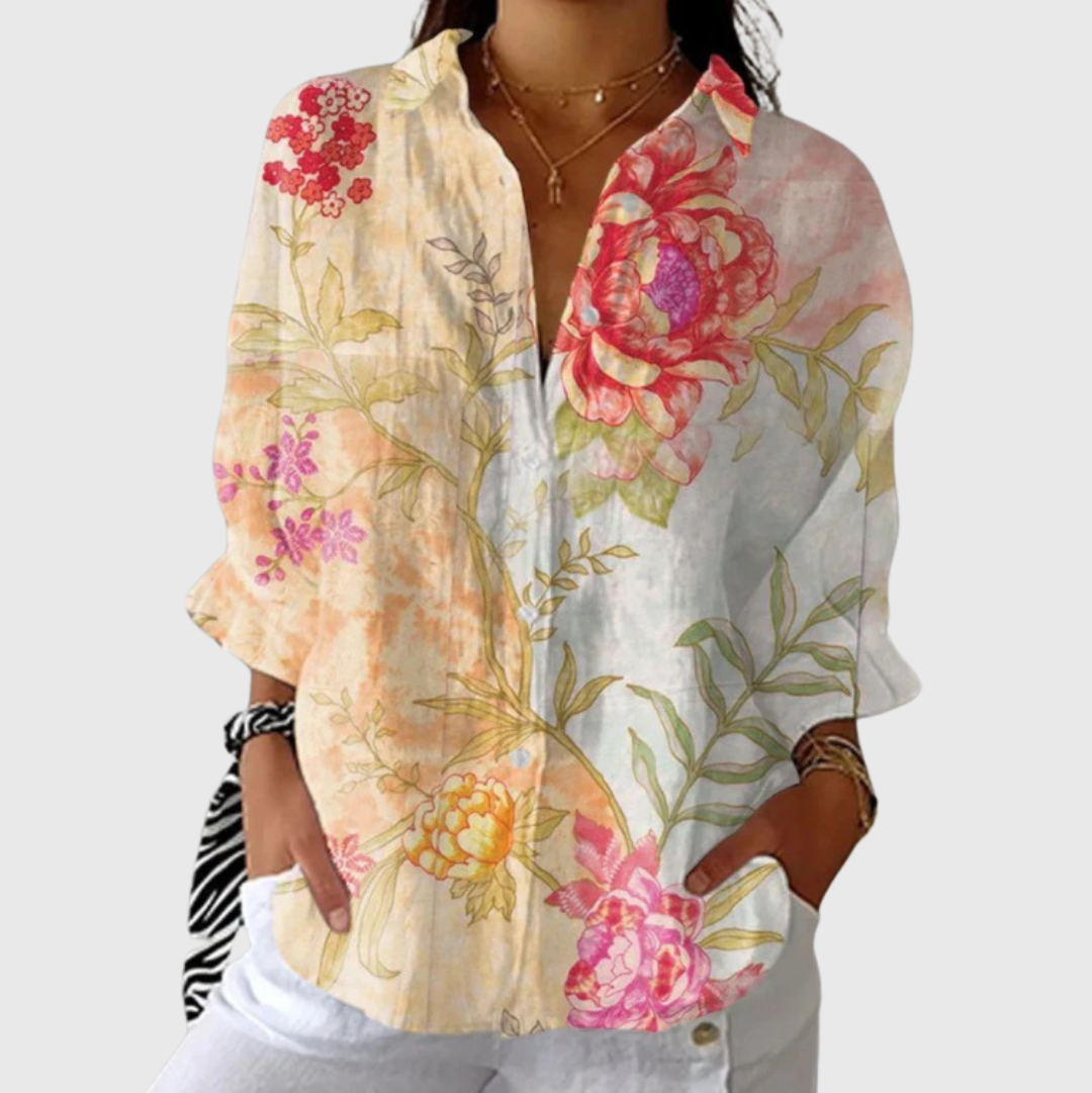 Tamsin | Women's Lightweight Printed Blouse — Willow & Wren Melbourne