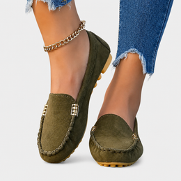 Nancy | Women's Classic Loafers — Green — Willow & Wren Melbourne