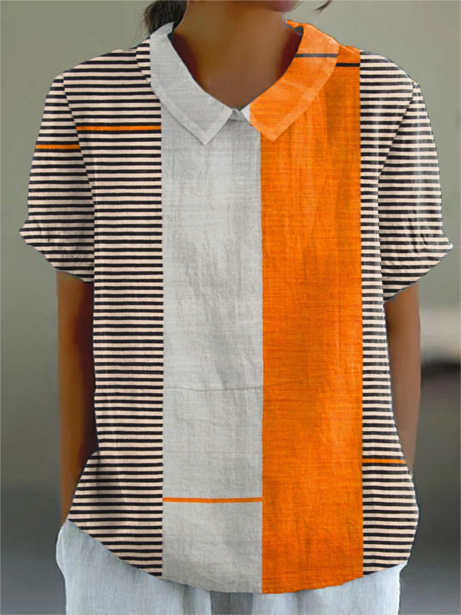 Virginia | Women's Striped Blouse — Willow & Wren Melbourne