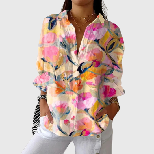 Katie | Women's Lightweight Printed Blouse — Willow & Wren Melbourne