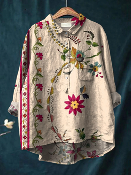 Holly | Women's Floral Printed Relaxed Blouse — Multicolour — Willow & Wren Melbourne