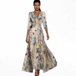 Heather | Women's Elegant Floral Maxi Dress — Willow & Wren Melbourne