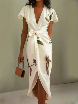 Freya | Women's Floral Wrap Midi Dress — Willow & Wren Melbourne