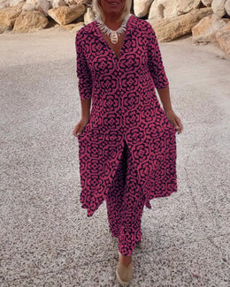 Helena | Women's Geometric-Print Set — Willow & Wren Melbourne