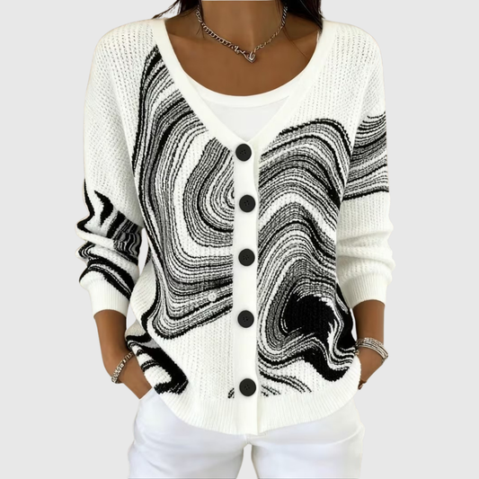 Ella | Women's Comfortable Knitted Button-Detail Cardigan — Willow & Wren Melbourne