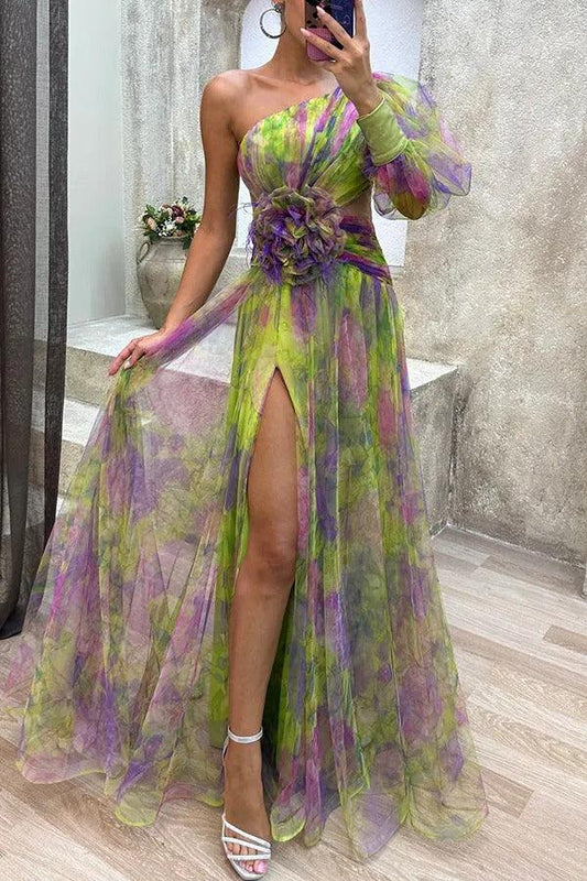 Francesca | Floral Maxi Pleated Dress