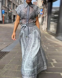 Madeleine | Women's Printed Wide-Leg Set — Willow & Wren Melbourne