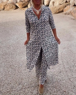 Helena | Women's Geometric-Print Set — Willow & Wren Melbourne