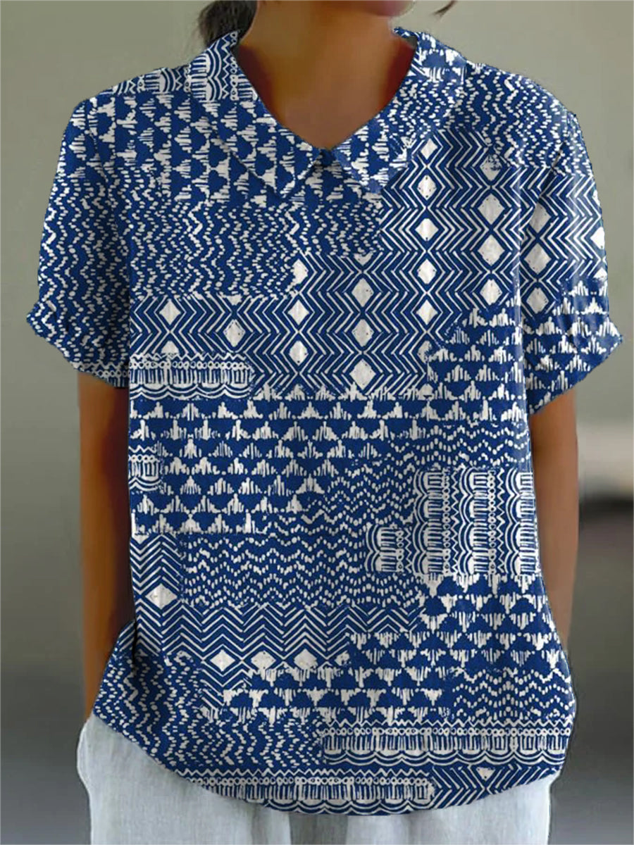 Pearl | Women's Printed Blouse — Willow & Wren Melbourne
