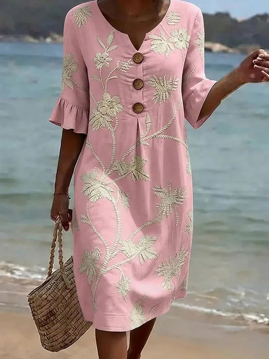 Joanna | Women's Floral Relaxed Dress — Willow & Wren Melbourne
