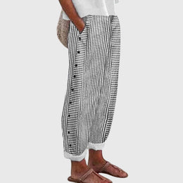 Helena | Women's Elegant Trousers — Blue — Willow & Wren Melbourne
