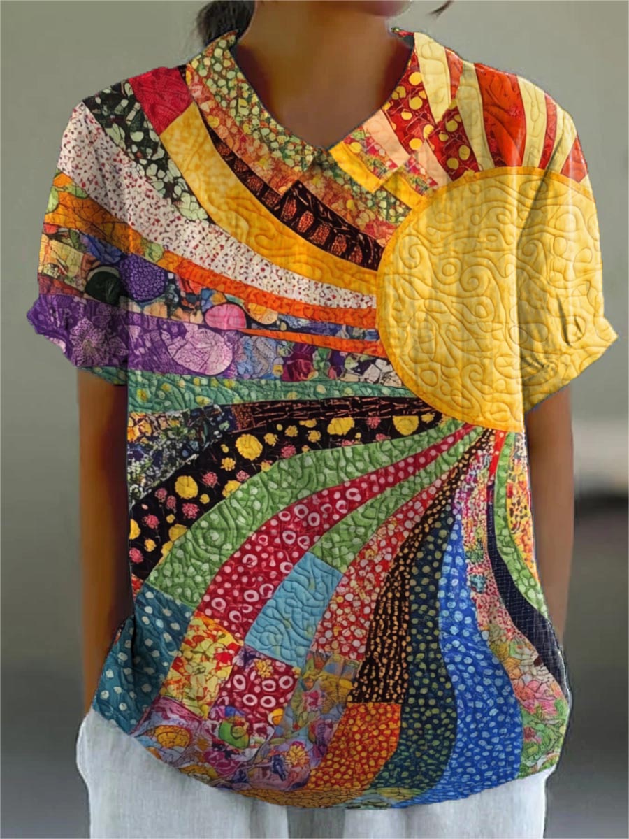 Gina | Women's Patchwork Blouse — Willow & Wren Melbourne