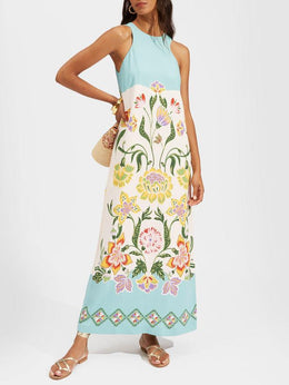 Josephine | Women's Floral Printed Midi Sleeveless Dress — Willow & Wren Melbourne