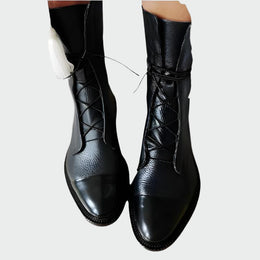 Kirsty | Women's Lace-Up Mid-Calf Boots — Willow & Wren Melbourne