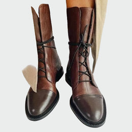 Kirsty | Women's Lace-Up Mid-Calf Boots — Willow & Wren Melbourne