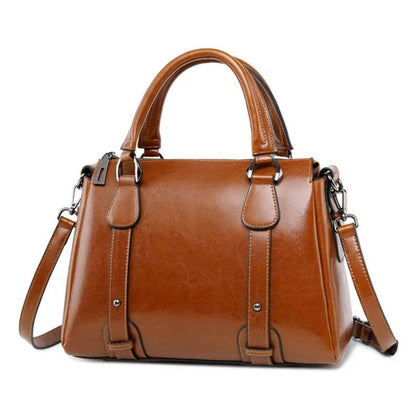 Holly | Women's Classic Shoulder Bag — Brown — Willow & Wren Melbourne