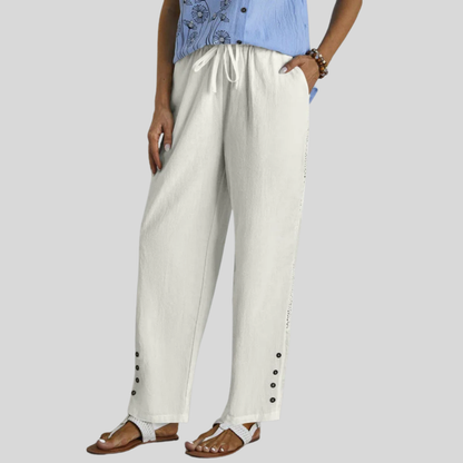Sophie | Button-Detail Trousers