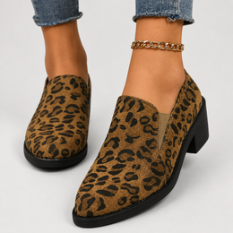 Elizabeth | Women's Leopard-Print Loafers — Willow & Wren Melbourne