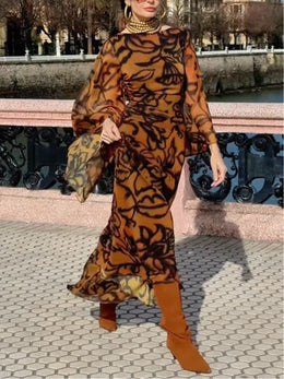 Eleanor | Women's Printed Long Dress — Willow & Wren Melbourne
