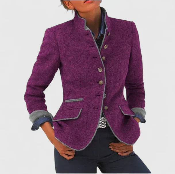 Lottie | Women's Classic Wool-Blend Blazer — Willow & Wren Melbourne
