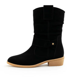 Suevanae | Women's Buckled Mid-Calf Boots — Willow & Wren Melbourne