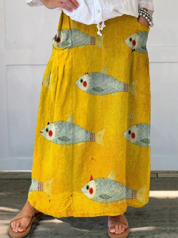 Catherine | Women's Lightweight Printed Skirt — Willow & Wren Melbourne