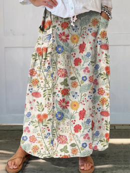 Charlotte | Women's Lightweight Printed Skirt — Willow & Wren Melbourne