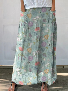 Teresa | Women's Lightweight Printed Skirt — Willow & Wren Melbourne
