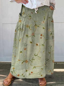 Louise | Women's Lightweight Printed Skirt — Willow & Wren Melbourne