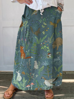 Martha | Women's Lightweight Printed Skirt — Willow & Wren Melbourne