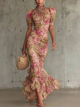 Ivy | Women's Maxi Puff-Sleeve Dress — Willow & Wren Melbourne