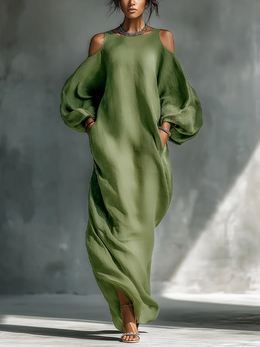 Victoria | Women's Maxi Puff-Sleeve Dress — Willow & Wren Melbourne